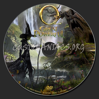 Oz : The Great And Powerful (2013) dvd label