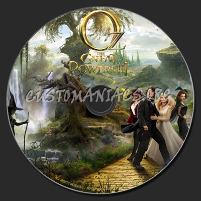 Oz : The Great And Powerful (2013) dvd label