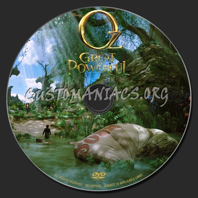 Oz : The Great And Powerful (2013) dvd label