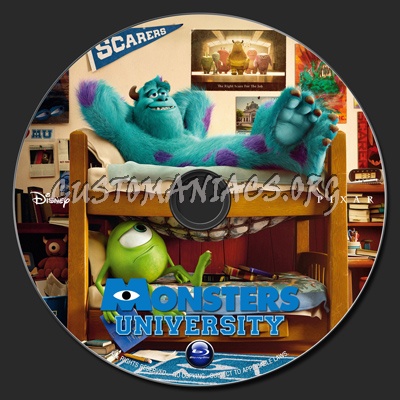 Monsters University (2013) blu-ray label