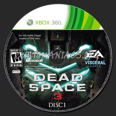 Dead Space 3 dvd label