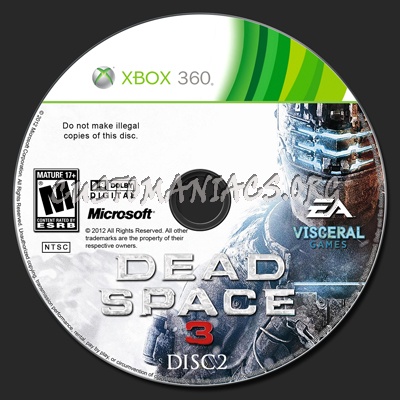 Dead Space 3 dvd label