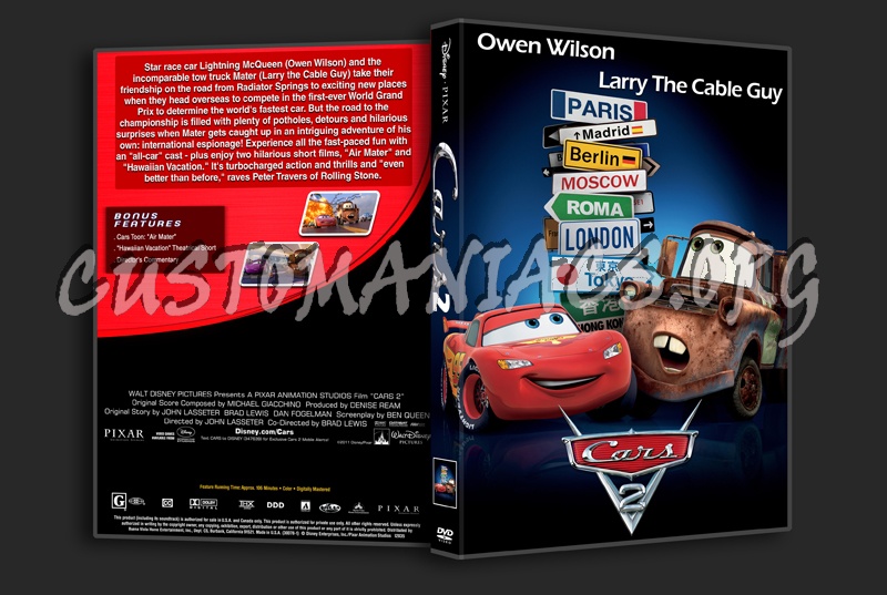 Cars 2 dvd cover