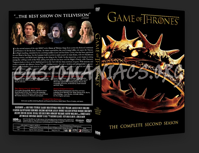 Game of Thrones Season 2 dvd cover