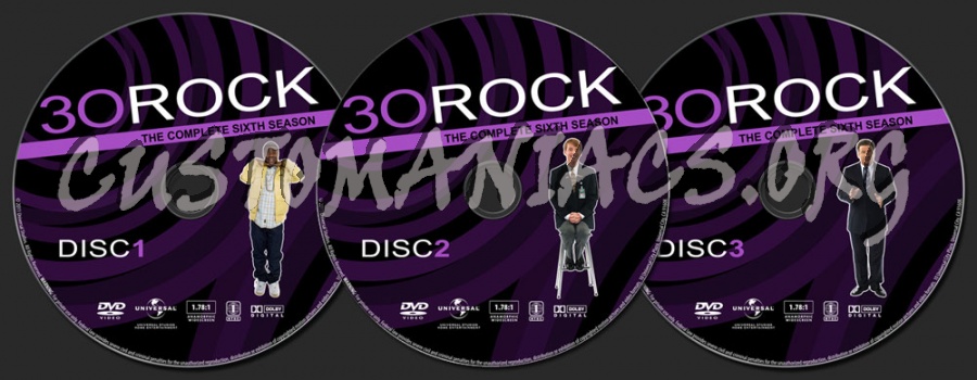 30 Rock Season 6 dvd label