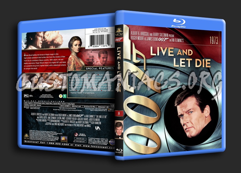 James Bond Collection - Live And Let Die (8) blu-ray cover