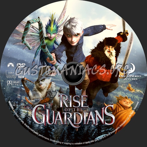 Rise of the Guardians (2012) dvd label