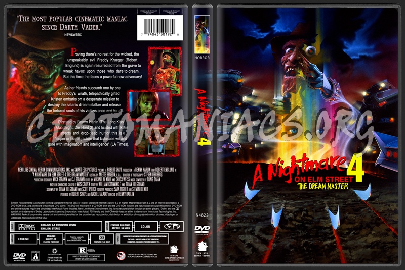 A Nightmare on Elm Street 4 - The Dream Master dvd cover