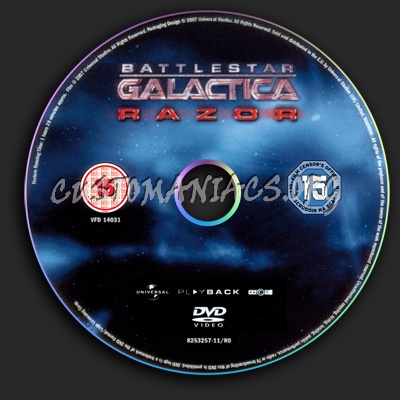 Battlestar Galactica Razor dvd label