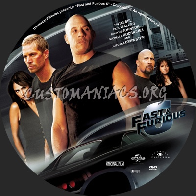 Fast and Furious 6 dvd label