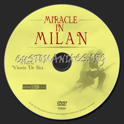 Miracle in Milan dvd label