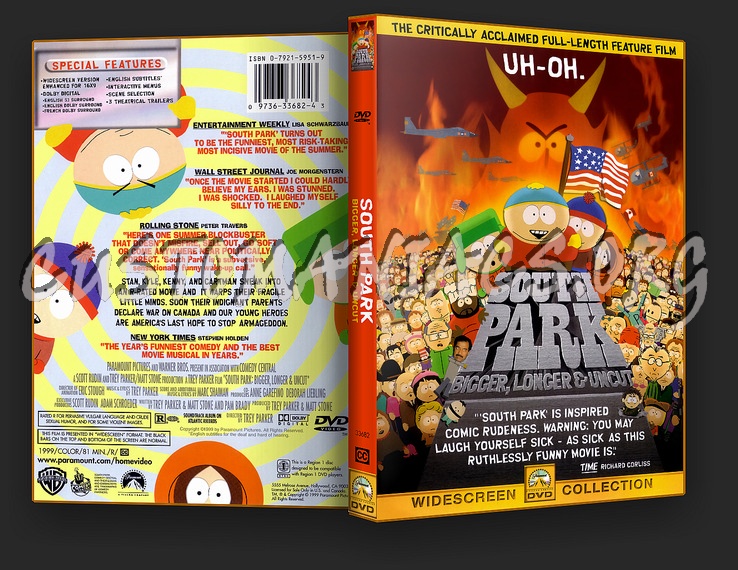 South Park Bigger Longer and Uncut dvd cover