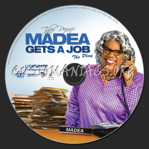 Tyler Perry's Madea Gets A Job The Play dvd label