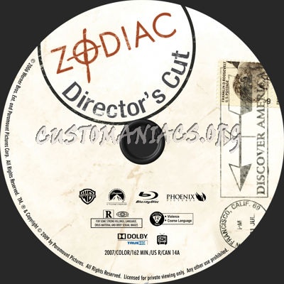 Zodiac blu-ray label