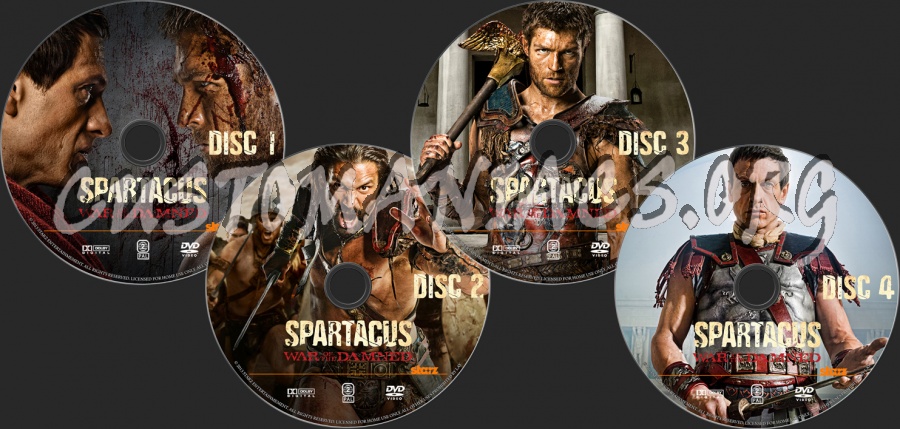 Spartacus - War of the Damned dvd label