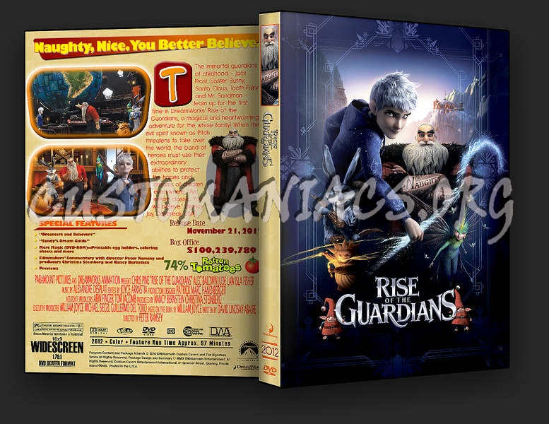 Rise of the Guardians dvd cover