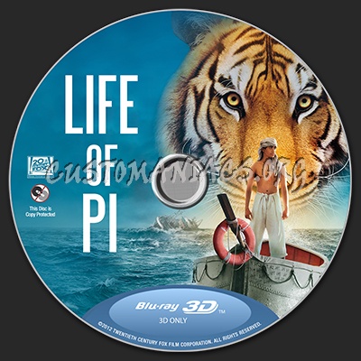 Life of Pi ( 3D ) blu-ray label