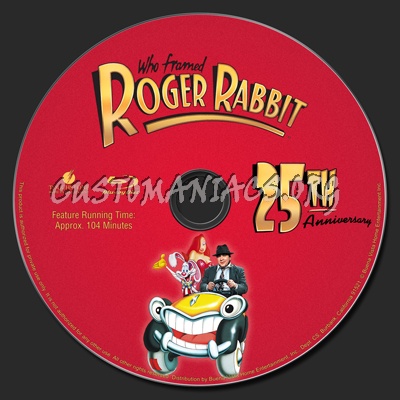 Who Framed Roger Rabbit blu-ray label