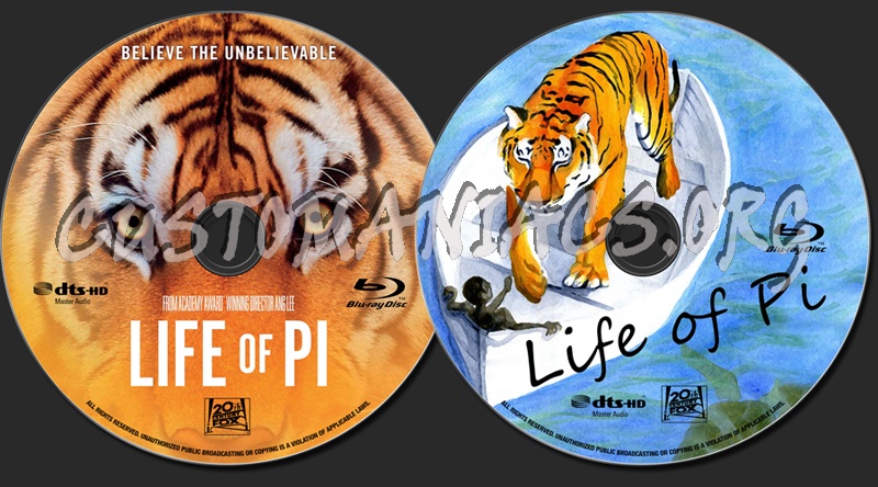 Life of Pi blu-ray label