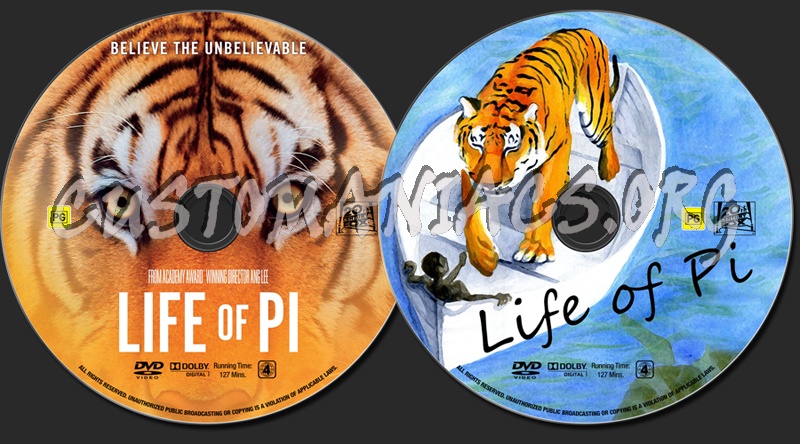 Life of Pi dvd label