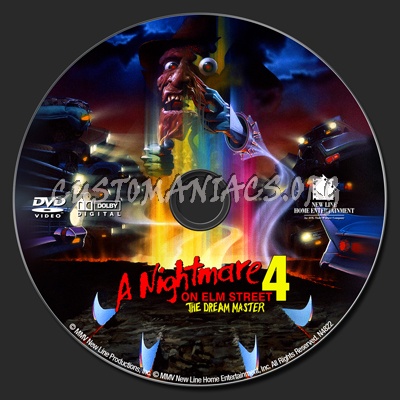 A Nightmare on Elm Street 4 - The Dream Master dvd label