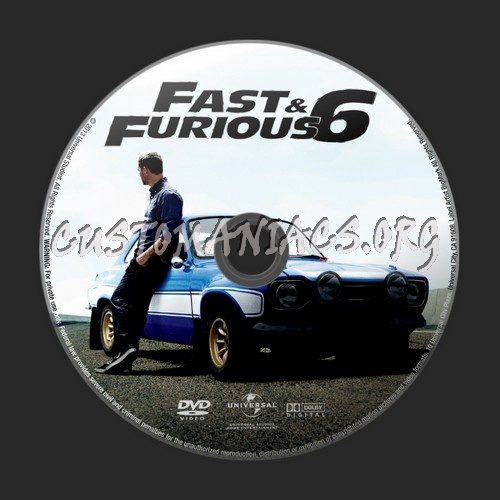 Fast & Furious 6 dvd label