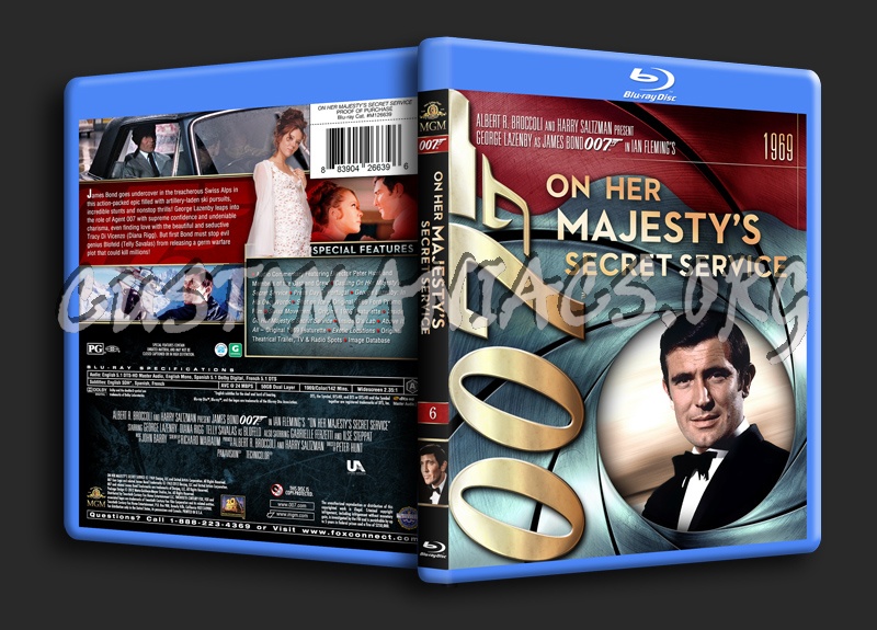 James Bond Collection - On Her Majesty's Secret Service (6) blu-ray cover