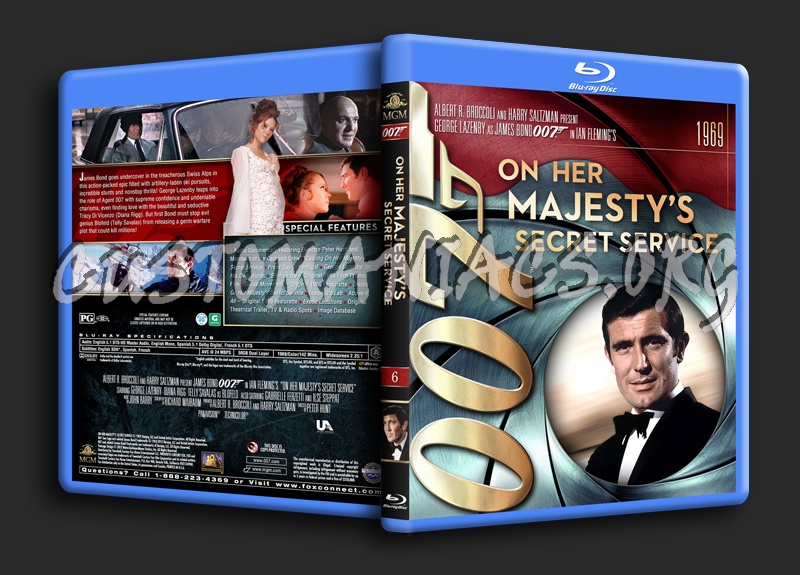 James Bond Collection - On Her Majesty's Secret Service (6) blu-ray cover