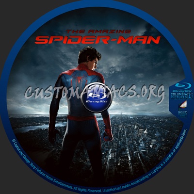 The Amazing Spider-Man blu-ray label