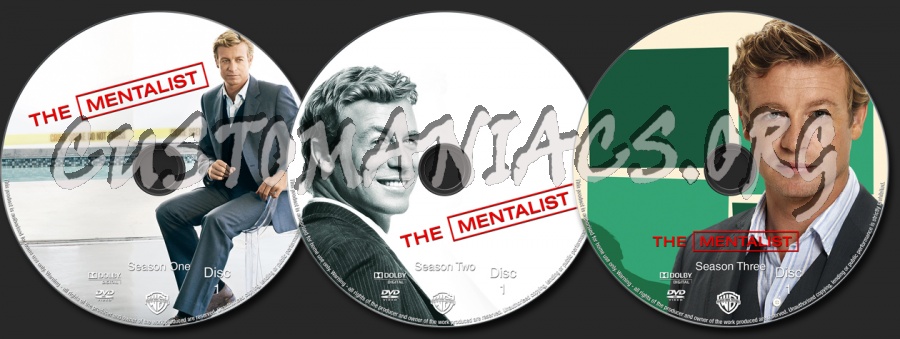 The Mentalist - Season 1-3 dvd label