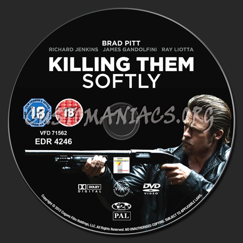 Killing Them Softly dvd label