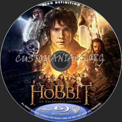 The Hobbit - An Unexpected Journey (2D+3D) blu-ray label