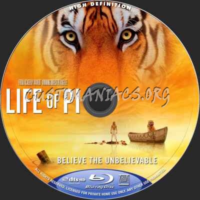 Life Of Pi (2D+3D) blu-ray label
