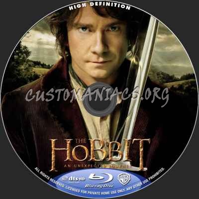 The Hobbit - An Unexpected Journey (2D+3D) blu-ray label