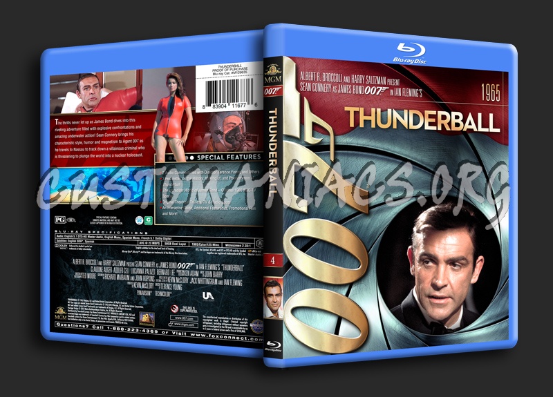 James Bond Collection - Thunderball (4) blu-ray cover