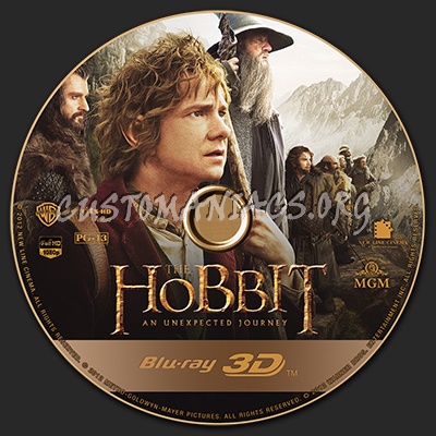 The Hobbit: An Unexpected Journey ( 3D ) blu-ray label