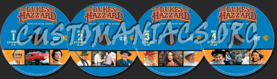 The Dukes of Hazzard Season 3 dvd label