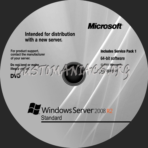 Microsoft Windows Server 2008 R2 dvd label