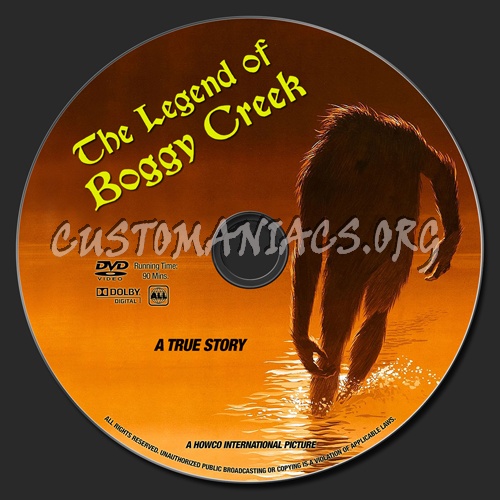 The Legend Of Boggy Creek dvd label