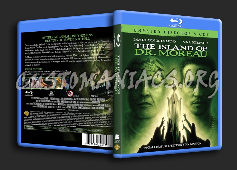 The Island of Dr Moreau blu-ray cover