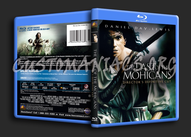 The Last of the Mohicans blu-ray cover