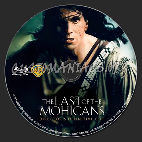 The Last of the Mohicans blu-ray label