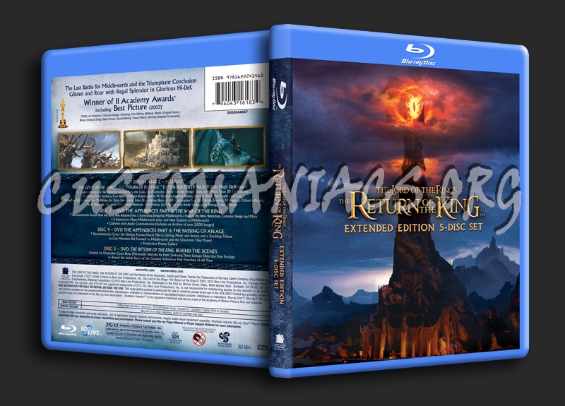 The Lord of the Rings - The Return of the King blu-ray cover