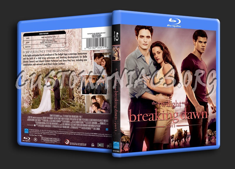 The Twilight Saga Breaking Dawn Part 1 blu-ray cover