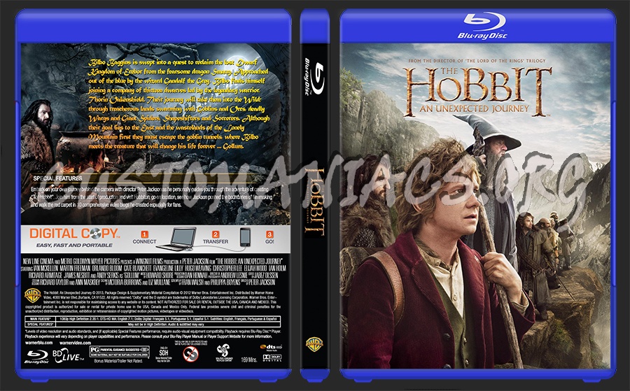 The Hobbit: An Unexpected Journey blu-ray cover