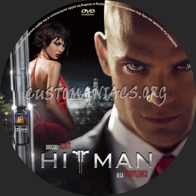 Hitman dvd label