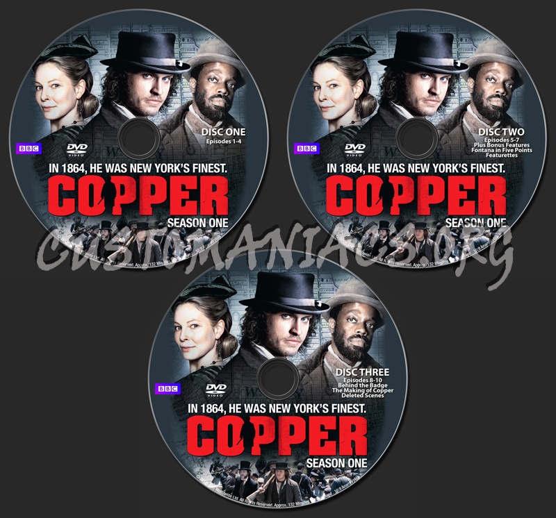 Copper - Season One dvd label