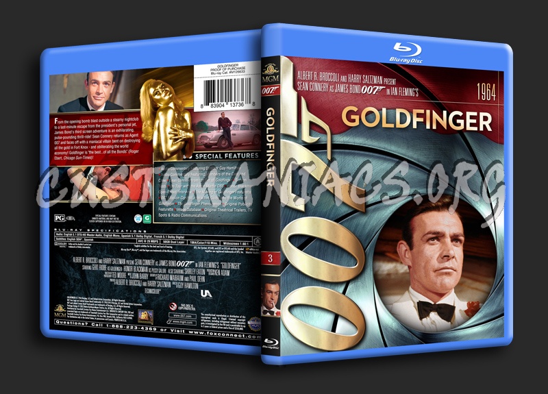 James Bond Collection - Goldfinger (3) blu-ray cover