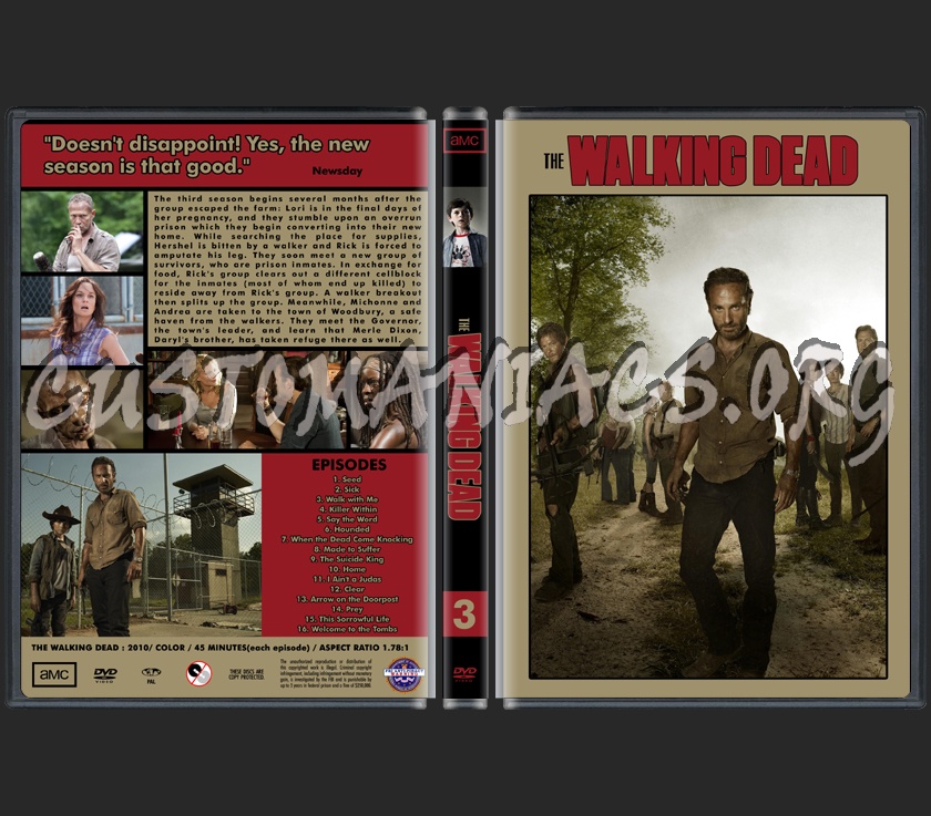 The Walking Dead Season 3 dvd cover