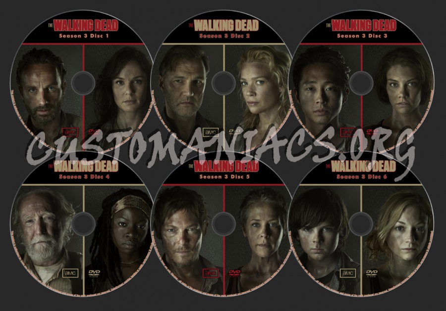 The Walking Dead Season 3 dvd label